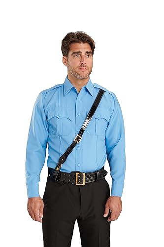 JAY-PEE Sam Browne Shoulder Strap 1 1/4 inch Leather Cross Strap Includes 2 | D-Rings that Connect to Duty Belt. Gun Belts (gun-belts). From JAY-PEE - color: High Gloss, Brass, size: 28" long Extra Small