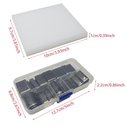 25 PCS Multi Shapes Leather Craft Punch Tool, 24 Shapes Leather Punch Tools with Perforated Matting, Leather Cutting Dies, Leather Hole Punch Tool Kit for DIY Leather Crafts - style: 25PCS