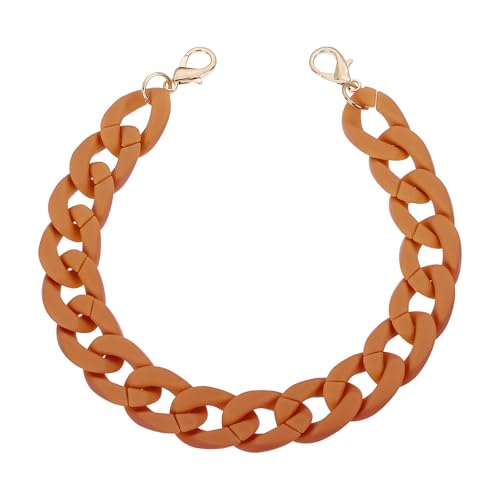 PATIKIL 15" Acrylic Purse Chain Acrylic Chain Linking Rings Brown - color: Matte Brown