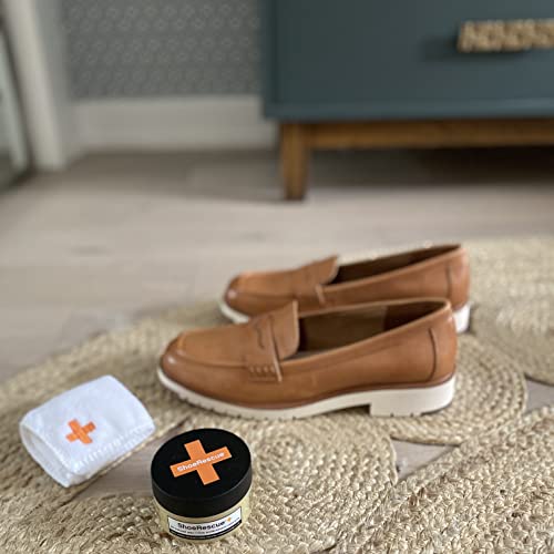 ShoeRescue All-Natural Leather Wax for Boots, Shoes & Bags with Cloth