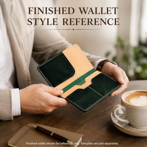 RIVEENY Leather Craft Templates: Acrylic Bag Pattern for Passport Holder Cover Wallet, Acrylic Leather Template Kit - style: AAB-599