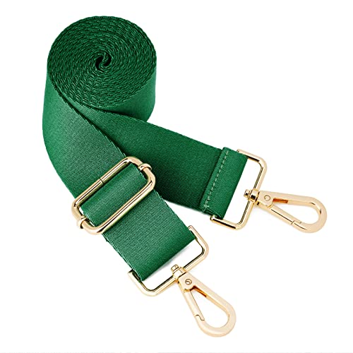 Wide Shoulder Strap (Solid),Adjustable Replacement Belt Crossbody Canvas Bag Handbag - color: Green