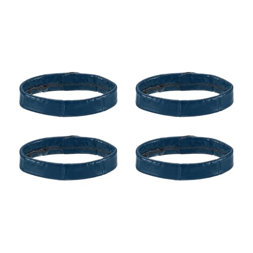 HARFINGTON Leather Watch Band Loops Replacement Watch Strap Holder Retainer Wristwatch Strap Fastener Rings for Wristband - color: Blue, size: 24mm