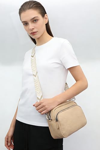Wide Purse Strap Silver Hardware Adjustable Replacement Long Crossbody Bag Strap for Thick Shoulder Bags Canvas Handbags Straps - color: Silver Hardware-Gary