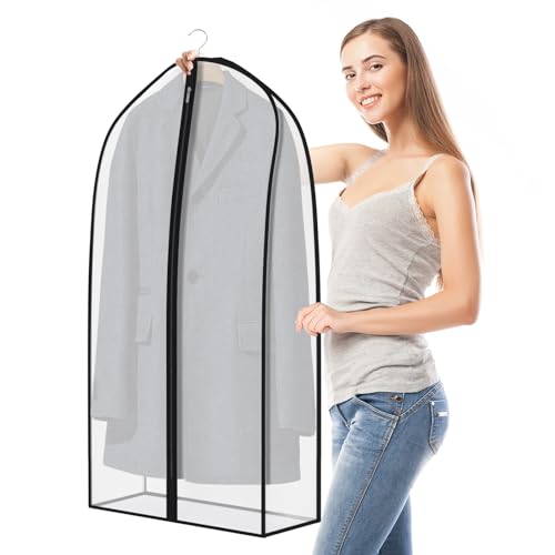 Zilink Garment Bags for Leather Coat Suit Bags for Closet Storage 43 in - size: 43"-4pcs