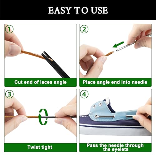 Endoto Glove Lacing Needles for Baseball and Softball, Glove and Mitt Repair Tool, Leather Lacing Needle for Crafts