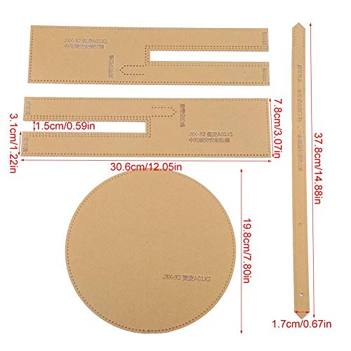 Leather Craft Clear Acrylic Shoulder Bag Round Bag Pattern Stencil Template
