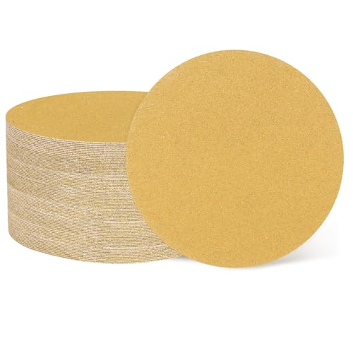 HARFINGTON 100 Pcs 3 Inch Sanding Discs 100 Grit Yellow Aluminum Oxide - size: 3 Inch(100 Grit)