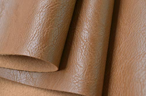 Wento Thick 3 Yard Faux Leather Fabric Soft Skin Grain PU Leather for Furniture Cover Reupholster Sofa Chairs Cushions Vinyl Upholstery (3 Yards, Camel Tan) - color: Camel Tan, size: 3 Yards (54" x 108")