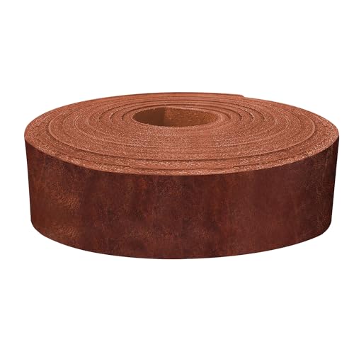 ELW 5-6 oz (2-2.4mm) Latigo Leather Belt Grade Straps | Size: 1.5"x50" (3.8x127cm) | Russet | Full Grain Cowhide, Heavy Duty Holsters, Sheathes, Harness, Saddle, Guitar Straps, Crafts - color: Russet, size: 1.5"x50" (3.8x127cm)