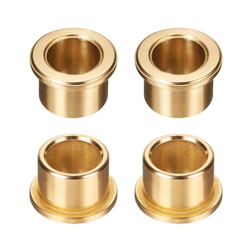 uxcell 4Pcs Flange Sleeve Bearings, 12mm Bore x 16mm OD x 12mm Length, Self-Lubricating Sintered Bronze Bushings - size: 12x16x12mm