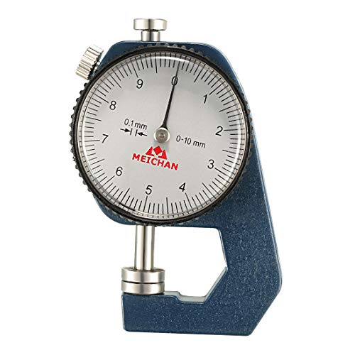 uxcell 0-10mmx0.1mm Graduation Flat Millimeter Reading Dial Thickness Gage | for Jewelry Leather Board Thin Items