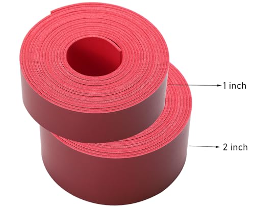 Picheng Faux Leather Strap for Crafts: 2 Inch Wide 138" Long Leather Strips - color: Big Red, size: 2 Inch