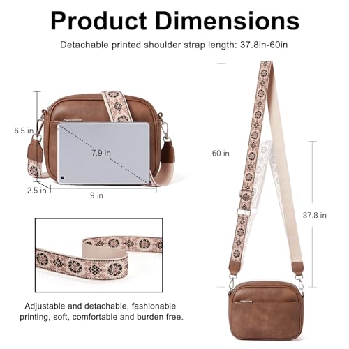 CLUCI Crossbody Bags for Women Crossbody Purses for Women Cross Body Bag Crossbody Purse with Adjustable Wide Strap | Womens Cross Body Bag Purse, Adjustable Wide Strap, Gifts for Women - color: 1-1brown