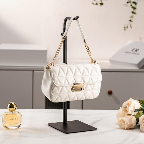 3-Pack Adjustable Tabletop Purse & Banner Display Stands, Black | Tabletop hook holders display handbags, wreaths and banners in closets, on desks or in retail settings. - color: Black