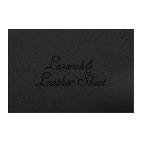 HARFINGTON Laserable Leather Sheets 18" x 12" x 0.04" Non-Adhesive Engraving Leatherette Sheets Laserable Leather Hat Patch for DIY Caps Jackets Backpacks Clothing, Black/Black - color: Black/Black