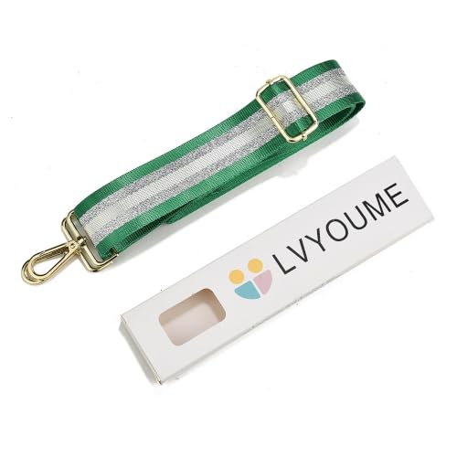 LVYOUME Purse Strap Silver Hardware Wide Bag Straps Replacement Crossbody Adjustable Shoulder Strap for Purses - color: Gold Hardware-white