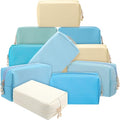 Sanwuta 9 Pcs Makeup Bags Bulk Toiletry Case,Blue and Green Color - color: Blue and Green Color