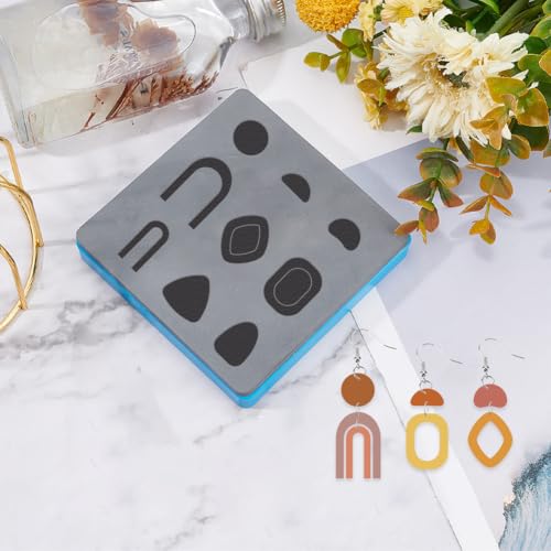 SUPERDANT Bohemian Pattern Leather Die Composable Earrings Wooden Die Cutter Leathers Cutting Dies DIY Art Crafts Leathers Dies Cutter for Men Women Leather Making for Handmade Lover Gifts - style: Bohemian Earrings