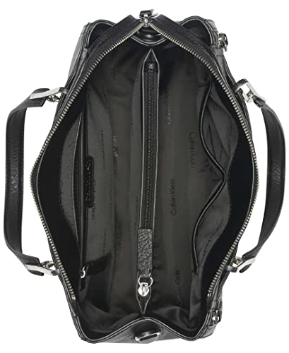 Calvin Klein Women's Organization Satchel - color: Black/Silver