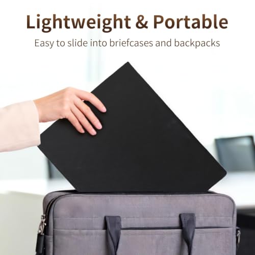 360° Foldable Clipboard Portfolio,A4 Letter Document Holder - color: Black