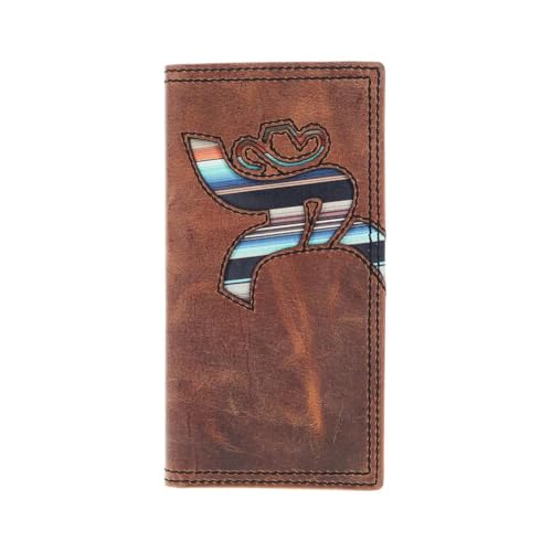 HOOEY Leather Men’s Western Rodeo Wallet (Hawk - Brown/Sunset Serape) - color: Hawk - Brown/Sunset Serape