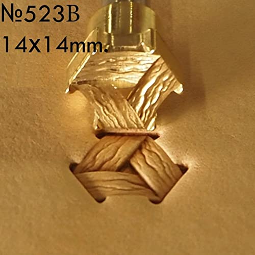 DandS ltd Leather Stamp Tool, Basket Weave, Professional Steel Craft Tool for Leatherworking, Embossing, Carving & Stamping Leather Projects, Belts Wallets & DIY Projects Compatible with Mallet #523B - color: Basket weave 0.55" x 0.55"