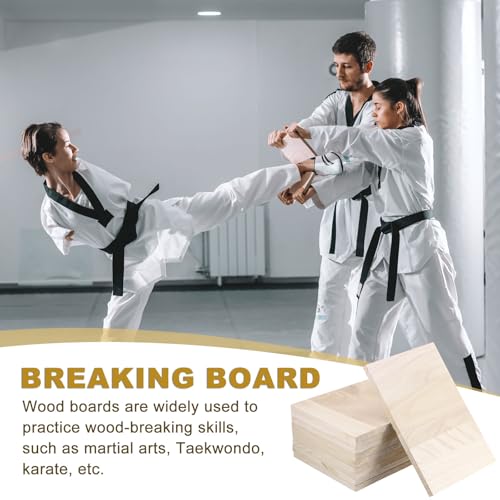 PATIKIL Wood Breaking Board Karate Martial Arts Boards Wooden Kick Board Training Accessory for Adult Taekwondo Punching Karate Practice Performing - size: 1.5mm
