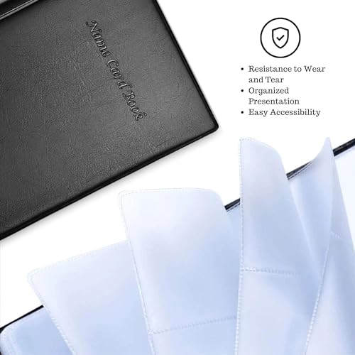Ring Binder Depot Professional Business Card Holder/Book with Black Cover, Holds 300 Business Cards (Pack of 2) - size: Small (Pack of 2)