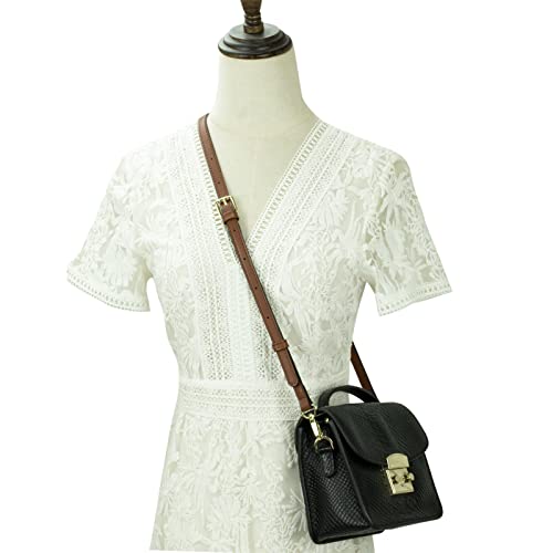Allzedream Leather Purse Strap Replacement Crossbody Handbag Long Adjustable (Dark Brown) - color: Dark Brown