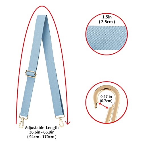 Wide Shoulder Strap (Solid),Adjustable Replacement Belt Crossbody Canvas Bag Handbag - color: Blue