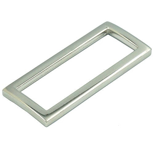 20 Pcs - 1.5" 38mm Metal Rectangle Rings Webbing Buckles for Straps, Bags, Purses, Belting, Ribbon (Nickel)