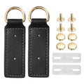 uxcell D Ring Buckle with Screws, Bag Side Clip Buckle Detachable Leather Purse Clasp Connector - color: Black
