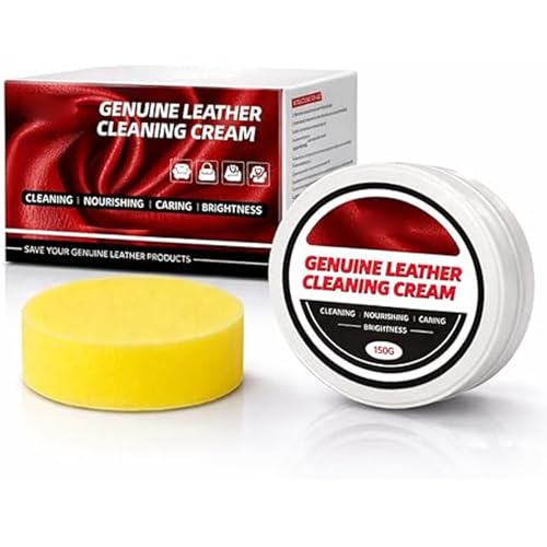 Leather Cleaner and Conditioner, Cleaning & Recoloring Cream for Leather Funiture, Shoes, Boots, Car Seat, Bags-150g