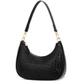 KKXIU Small Shoulder Bag for Women Mini Clutch Purses Cute Hobo Handbags | Classic Trendy Retro Underarm Crossbody Bag with Detachable Straps, Vegan Leather, Zipper Closure - color: B-black