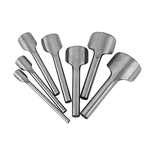 Zjchao Half-Round Punch Cutter, 7PCS DIY Leather Carft Belt End Half Circle Angle Corner Cutter Strap Wallet Tool 10-40mm Leather Punch Tool