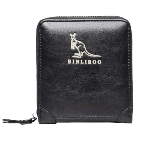 Leather Wallets for Men with RFID Blocking Multi Card Slot Separate ID Card window… (black2002) - color: black2002