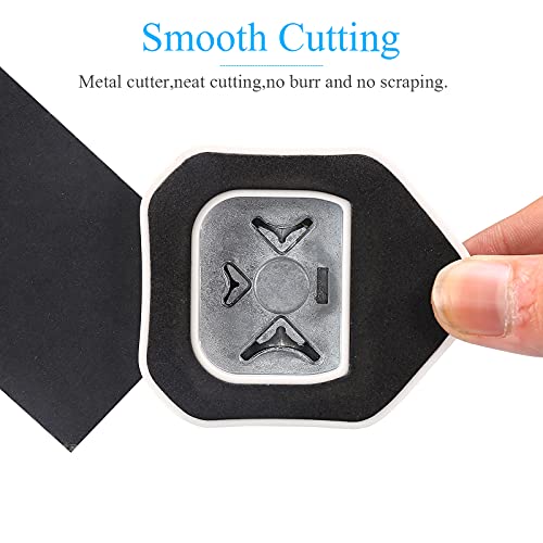 3 Way Rounded Corner Punch, 4mm, 7mm, 10mm 3 in 1 Corner Cutter for Paper Crafts, Laminator, Cardstock, DIY Projects, Photocards, Card Making and Scrapbooking - color: Blue