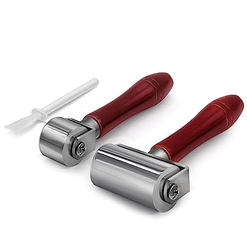 Leathercraft Rollers Leather Gluing Roller Creasing Wheels 2 Sizes Pack and Glue Spreader