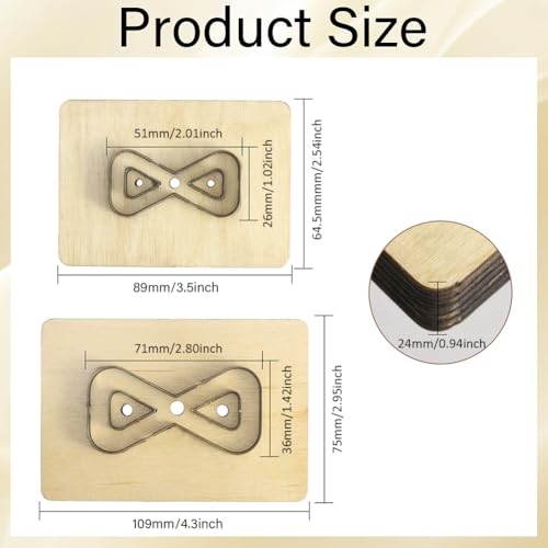 GLOBLELAND 2 Pcs Patchwork Leather Cutting Die Set Cutting Wooden Base Dies Leather Punch Die Cut Templates for Handmade DIY Craft Cloth - style: Patchwork