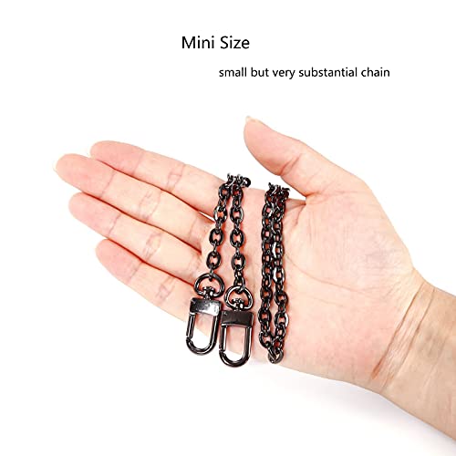 Xiazw Mini Copper Purse Chain Shoulder Crossbody Strap Bag Accessories Charm Decoration - color: Black, size: 26''