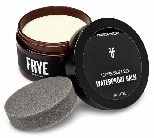 Frye Leather Boot and Shoe Waterproof Balm, Weather Protection Conditioner with Mink Oil and Beeswax, Made in USA, BPA-Free