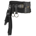 Renaissance Belt Pouch Medieval Pirate Costume Accessories Set for Cosplay | Viking Faux Leather Waist Bag, Skirt Hike Clips, Perfect for Women and Men Ren Faire, LARP, Fantasy, Halloween - color: Black-N