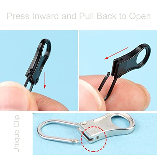 Mizeer Small Zipper Pulls for Clothing, Perfect for Small Hole Zippers, Detachable Zipper Pull Tab Replacement for Clothing Jackets Boots Purse 4PCS Gunblack - color: 4pcs GunBlack
