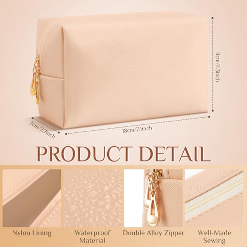 Sanwuta 9 Pcs Makeup Bags Bulk Toiletry Case,Pink Brown Series - color: Pink Brown Series