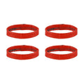 HARFINGTON Leather Watch Band Loops Replacement Watch Strap Holder Retainer Wristwatch Strap Fastener Rings for Wristband - color: Red, size: 24mm