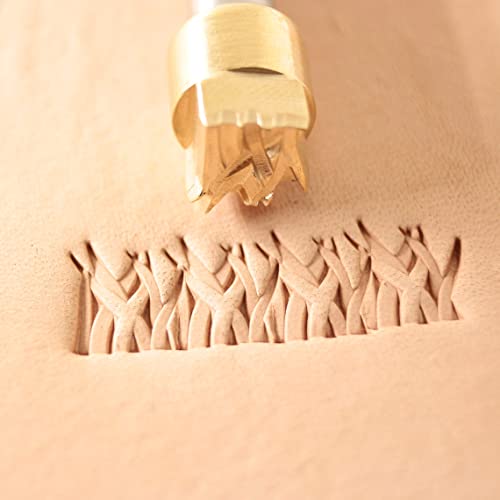DandS ltd Leather Stamp Tool, Braided Strips, Professional Steel Craft Tool for Leatherworking, Embossing, Carving & Stamping Leather Projects, Belts Wallets & DIY Projects Compatible with Mallet #495