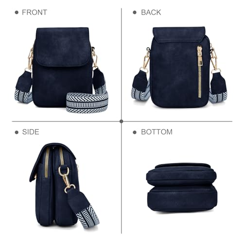 Fashion Small Crossbody Bags for Women Trendy Designer Cell Phone Purses - color: Darkblue