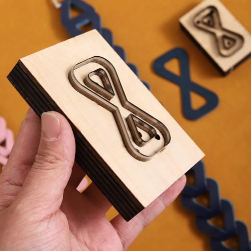 2Pcs Bow Shape Leather Cutting Die Set, Backpack Strap Punching Mold, DIY Metal Die Cutter Tool for Leather Crafts & Art Projects - color: PG218E