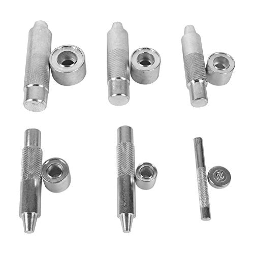 Eyelet Hole Punch Tool Walfront 4/12/14/17/20 mm Carbon Steel Silver Manual 14 mm Hole Punch 1 Hole 20 Sheets - size: 1200# 14mm